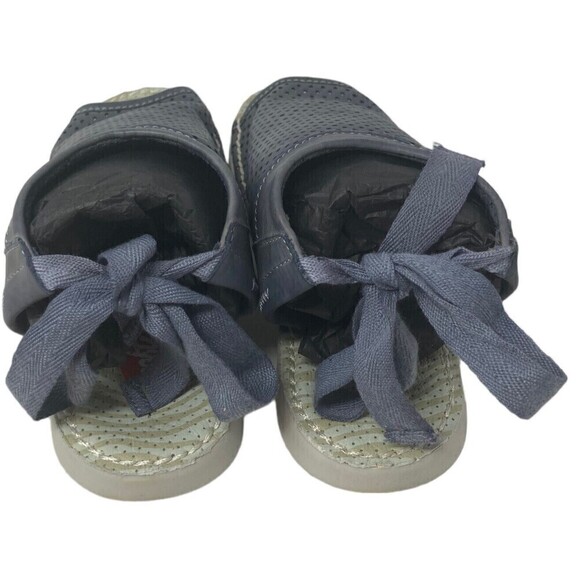 NEW Softinos By FLY London Women's Size 5 Leather Tie-Back Sandals Navy 36EU NIB - Picture 3 of 9